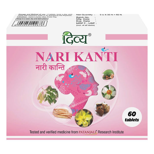 Fast Shipping from USA. Patanjali Divya Nari Kanti 60 Tablets