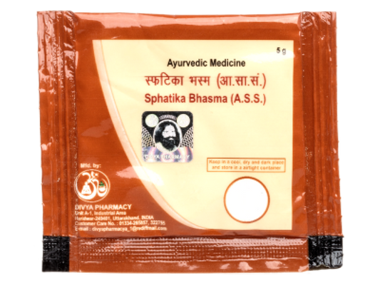 3 Pack - Fast Shipping from USA. Patanjali Sphatika Bhasma 5g