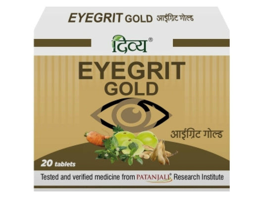 Fast Shipping from USA. Patanjali Divya Eyegrit Gold 20 Tablets