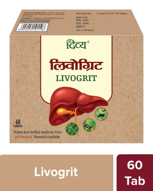 Fast Shipping from USA. Patanjali Divya Livogrit 60 Tablets