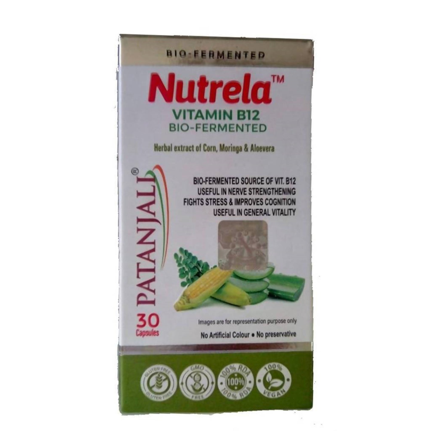 Fast Shipping from USA. Patanjali Nutrela B12 30 Capsules