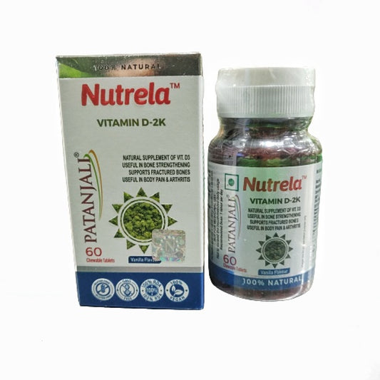 Fast Shipping from USA. Patanjali Nutrela Vitamin D2K 60 Chewable