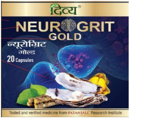 Fast Shipping from USA. Patanjali Divya Neurogrit Gold 20 Capsules